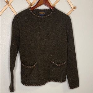 VINTAGE Women's WOOLRICH Green Mix Sweater Sz S